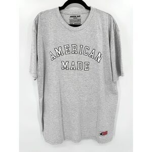 AMERICAN GIANT American Made Gray Graphic T Shirt Size XL